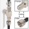 4PC F-Type Coax Cable Splitter Combiner Adapter 3 Way Connector RG6 for TV Video