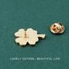 Versatile Four-Leaf Clover Alloy Brooch: Unisex Accessory for Clothing and Bags