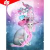 5D DIY Diamond Painting Animal Cat Full Round Rhinestone Picture Embroidery Sale Diamond