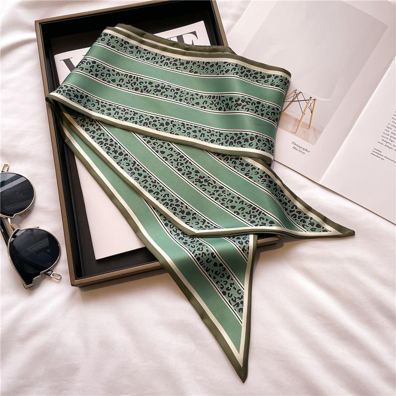 Temperament Thin Silk Scarf Silk Long Strip High-End Fashion Women'S Headscarf Versatile Thin Narrow Streamer Diagonal Scarf