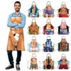 Funny Sleeveless Apron for Men Creative Cooking Apron with Adjustable Waist Ties
