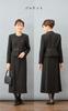 Black Formal Mourning Clothes Ensemble Long Length Open Front One Piece Formal Clothes for Ceremonial Occasions (Margaret) Women's M483-15