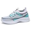 Leisure Sports Shoes New Thick Soled Height Increasing Mesh Breathable Color Blocked Vulcanized Shoes