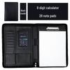 A4 Leather Multifunctional Zipper Folder: Business Notepad & Document Storage Briefcase