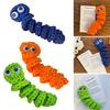 1 Set Worm Knitted Doll Handmade Crochet Worm Doll Set Emotional Support Toy with Positive Message Card for Gift