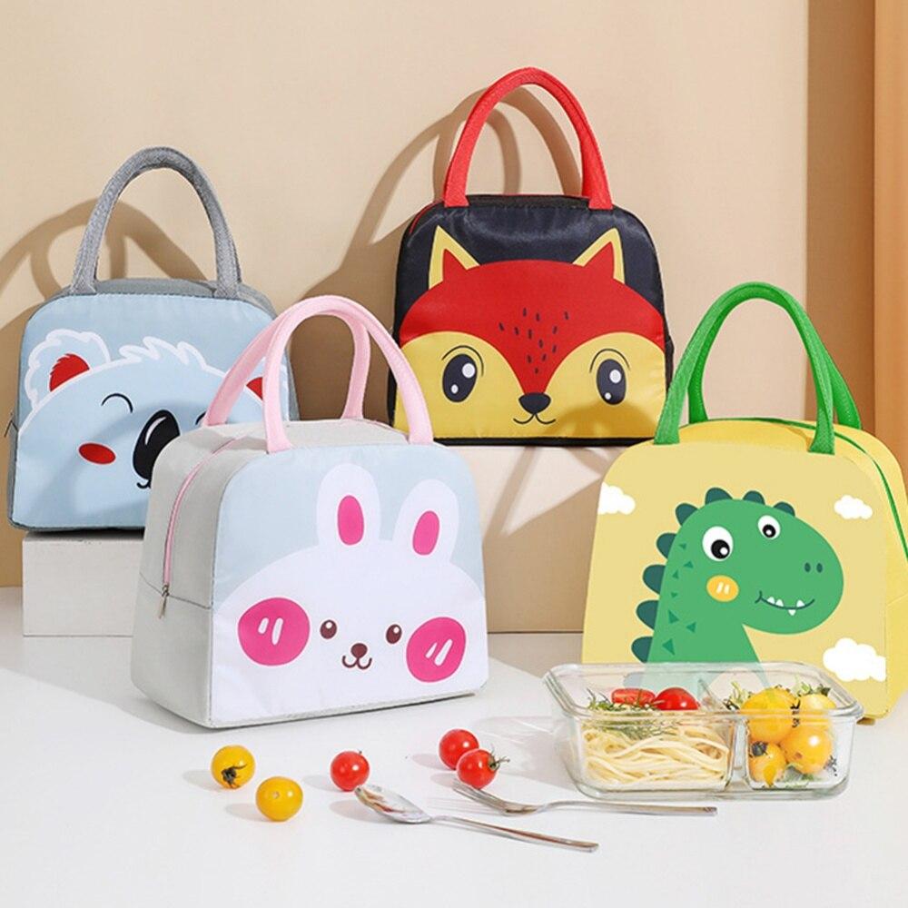 Lunch Box Portable Insulated Lunch Bag Cute Animal Pattern Thermal Food Picnic Aluminum Foil Lunch Bags For Women Kids