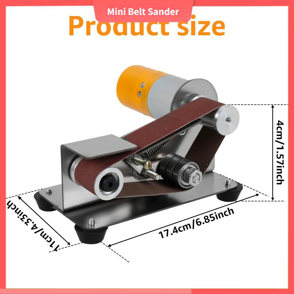 Multifunctional Mini Belt Sander 7-Speed Adjustable Electric Belt Grinder Low Noise 15° Cutter Sharpener Sander Tool