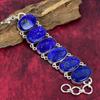 Lapis Lazuli Gemstone Jewelry, 925 Solid Sterling Silver Bracelet, Handmade Beauteous Bracelet, Chain With Adjustable Jewelry For Love