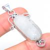 Natural Rainbow Moonstone Gemstone 925 Sterling Silver Pendant 2.32" b8E80