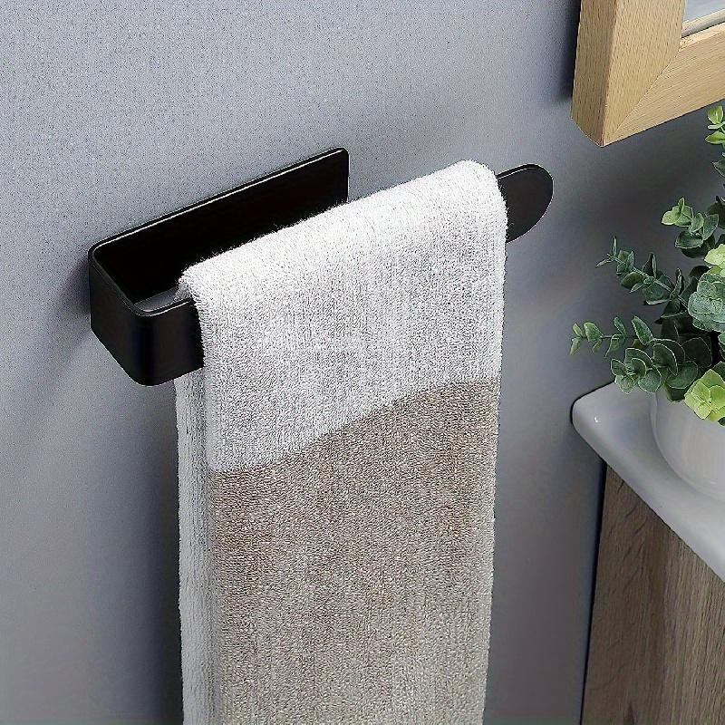 1pcs Wall Mounted Self-adhesive Towel Holder,  Drain Rack And Hook, Multifunctional Bathroom Kitchen Organizer, Home Supplies