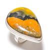 Bumblebee Jasper Gemstone Handmade 925 Sterling Silver Jewelry Ring Size 6 H8U82