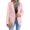 Tweed Women's Blazer Lapel Thin Coat Fashion Casual Top Commuter Single Breasted Long Sleeved Thin Jacket Spring and Autumn