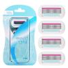 Razor Blade For Women 4pcs/lot 4 Layer Stainless Steel Shaving Blades Safety Beauty Shaver Female