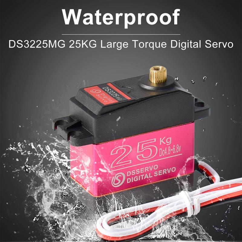 1pcs/4pcs Waterproof Servo Ds3225 Pro 25kg High Speed Metal Gear Digital Servo For Hsp Hpi 1/8 1/10