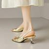 Elegant Fashion Concise Women Sandals Summer Ladies Wedding Pumps Party Office Woman Genuine Leather High Heels Shoes