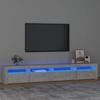 VidaXL Meuble TV avec Lumières LED Centre de Divertissement Rangement Meuble Média Meuble de Salon Salle de Séjour Maison 3152725