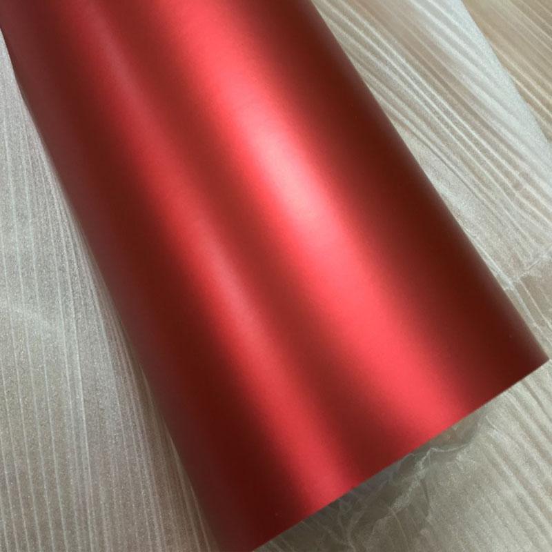 Premium Matte Metallic Chrome Vinyl Car Wrap Film With Air Bubble Purple Satin Metallic Sticker Foil For Car Wrapping Covering