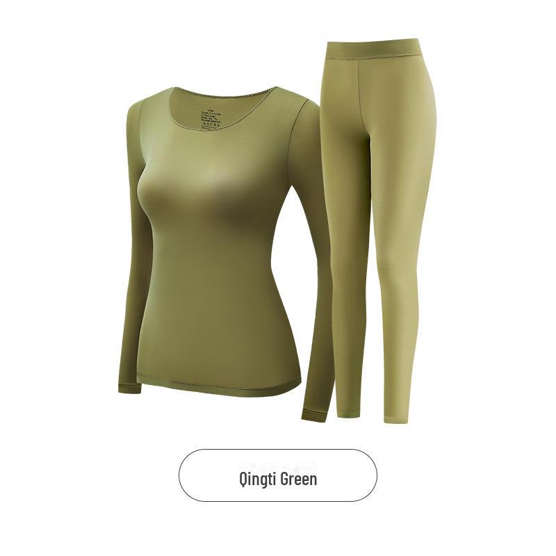 Women's Seamless Long Sleeve Thermal Set with Hyaluronic Acid for Autumn