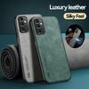 Luxury Leather Case for Samsung Galaxy A33 5G A31 A30S A25 5G A24 A23 A22 A21S A15 A14 A13 A12 with Metal Plate Support Car Hold