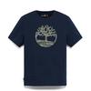 Printed Logo Outdoor Casual Breathable Short Sleeve T-Shirt Men Tops Deep-Sapphire-Blue A6B4G-433