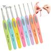 8Pcs Sweater Scarf DIY Crafts Crochet Hooks Plastic Handle Knitting Needles