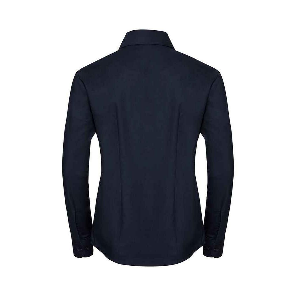 Russell Collection Womens/Ladies Oxford Long-Sleeved Shirt