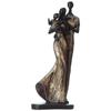 Stylish Loving Couple Resin Romantic Figurine Statue for Home Decor (Pack of 1, Golden Brown)