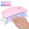 6W Mini Nail Dryer Machine Portable 6 LED UV Manicure Lamp Home Use Nail Lamp For Drying Polish Varnish With USB Cable