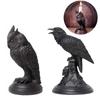 Resin Owl/Crow Candlestick Black Halloween Decorative Ornament Candle Holders Home Decoration Decorative Candlestick