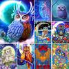 5D DIY Owl Art Diamond Painting Rhinestone Picture Full Round Full Diamond Embroidery Mosaic Home Decoration Cross Stitch Kit