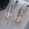 Multi Layer Square Hollow Long Dangle Earrings for Women Fashion Geometric Jewelry Light Luxury Accessories