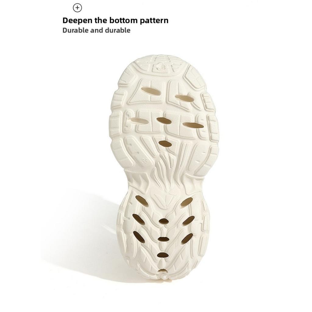 Height Increasing Hole Shoes for Women and Men, Thick Soled Beach and Seaside Anti Slip EVA Anti Odor Toe Cap Cool Mop for Women and Men