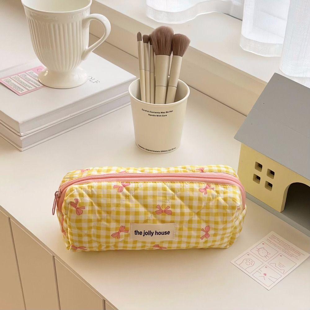 Large Capacity Storage Bag Bowknot Stationery Bag Multi-function Pen Box  Gift