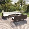Day and Night - Day and Night Garden Furniture Set 11 Pieces and Brown Synthetic Rattan Cushions