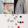 1 Pcs Scarf Shawl Decoration Pins Double Pearl Brooch DIY Accessories AVE