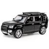 1/24 Scale Defender SUV Alloy Car Model, Diecasts Metal Toy Off-road Vehicles Car Model with Sound and Light Simulation Collection Kids Gift Replica