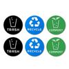 12Pcs 10Cm Pvc Recycle Bin Stickers Vinyl Sticker Decals Trash Can Decoration