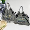 2024 Japanese Embroidery Eco-Friendly Nylon Handbag: Versatile Shopping, Commute, Crossbody & Shoulder Bag for Women.