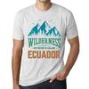 Homme Graphique  Tee Shirt Graphic T Shirt Wilderness ECUADOR White Smoke