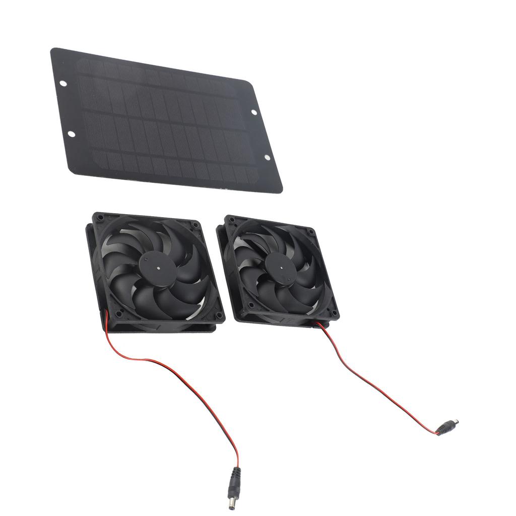 20W Solar Powered Dual Fan 12V Efficient Energy Saving Solar Panel Fan Kit with Switch for RV