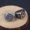 Masonic Viking   Rings for Men - Knights Templar Masonic Ring - York Rite Colorful Stainless Steel Knights of Templar Red Cross Freemason Ring