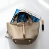 Genuine Leather Women's Bucket Bag Large Capacity Vegetable Top-handle Basket Bag