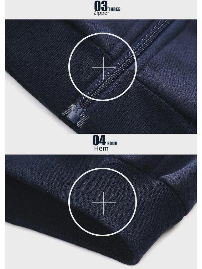 Men's Trendy Autumn/Winter Two-Piece Cardigan Sweatshirt & Casual Sports Pants Set