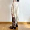 Lace Asymmetrical Skirt Fairycore Women Vintage Y2K Boho Aesthetic Fashion High Waist Mid Skirts Lady Holiday Outfits