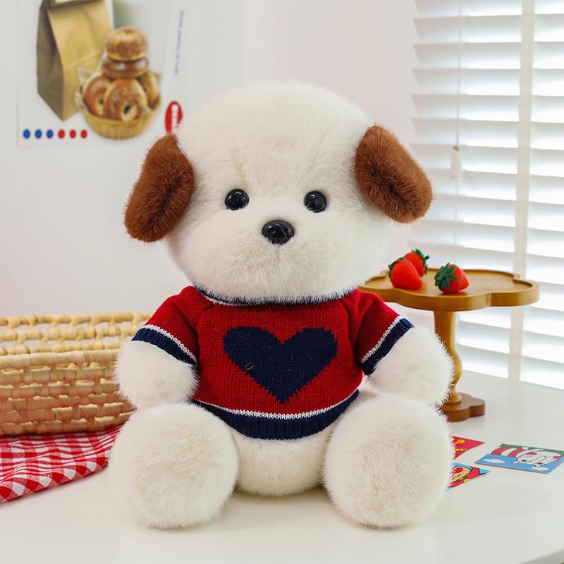 Wear Bear Sweater Dog Plush Toy Animal Stuffed Doll Cartoon Gift Decoration