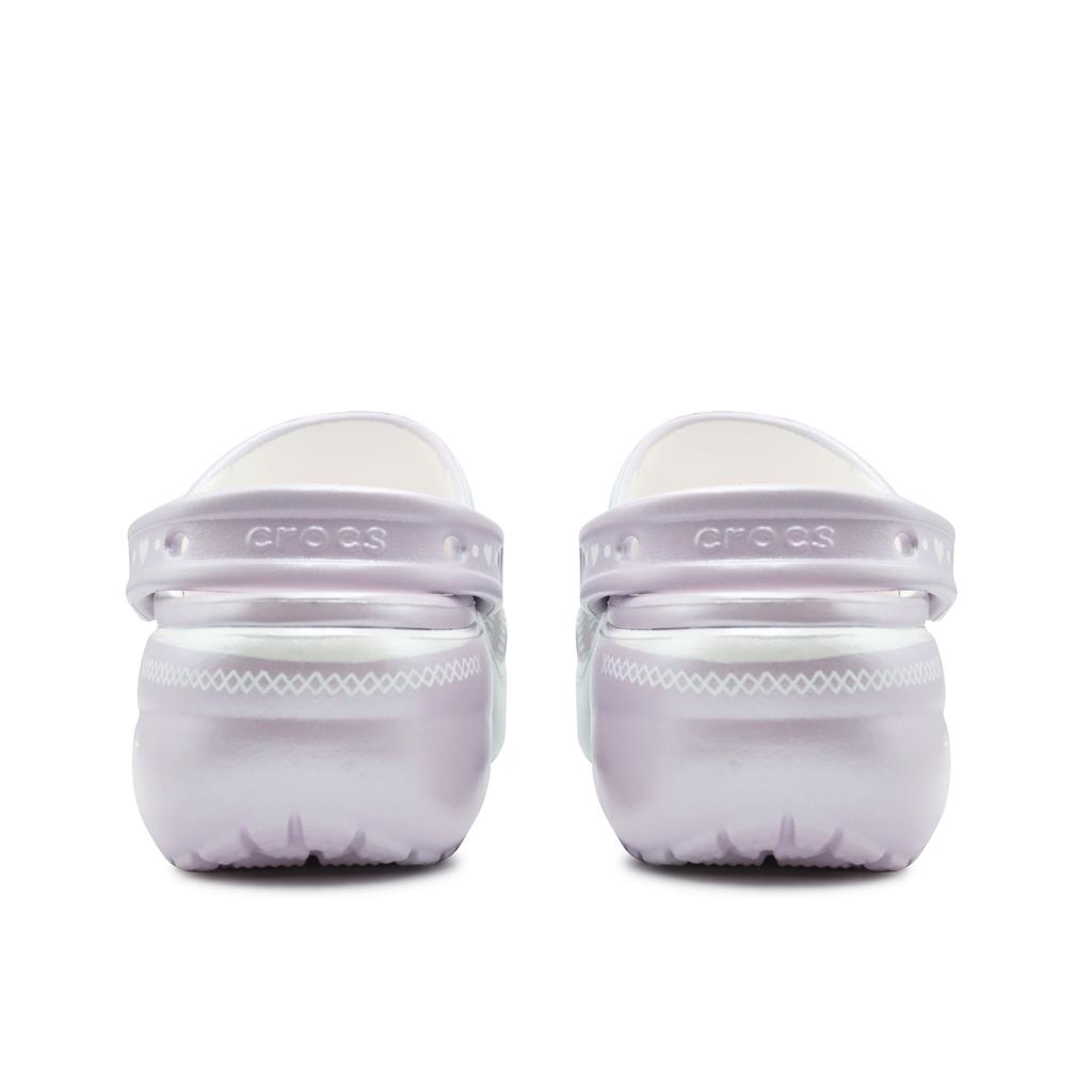 Crocs Classic Platform Clog Made with Stars Girly Setting Bow Punk Millennium Ballet American Sweetheart Hole Shoes Women's Silver Pink