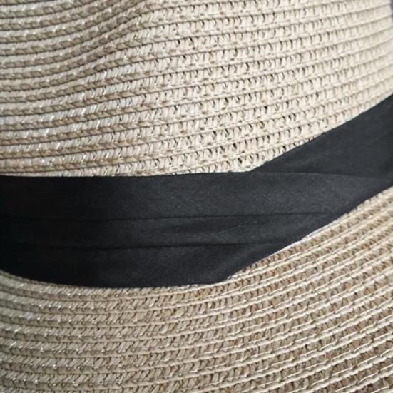 Ladies Hat Wide Brim Sun Protection Wide Applications Simple Pure Color Straw Hat for Beach