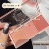 Tricolor Blush & Highlight Palette: Cream Rouge, Blush, Eyeshadow, Contouring for All Skin Tones