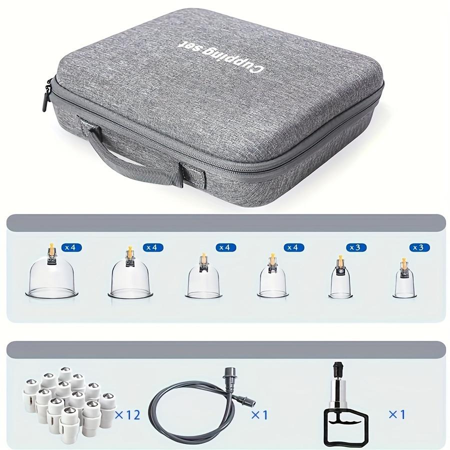 Professional Chinese Acupoint Cupping Therapy Set - 22 Cups, Hijama Massage Kit with Vacuum Pump, Portable Suction Cellulite Cups with Travel Case