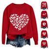 Women's Casual Fashion Valentine's Day Print Long Sleeve O-Neck Sweatshirts Pullover Top